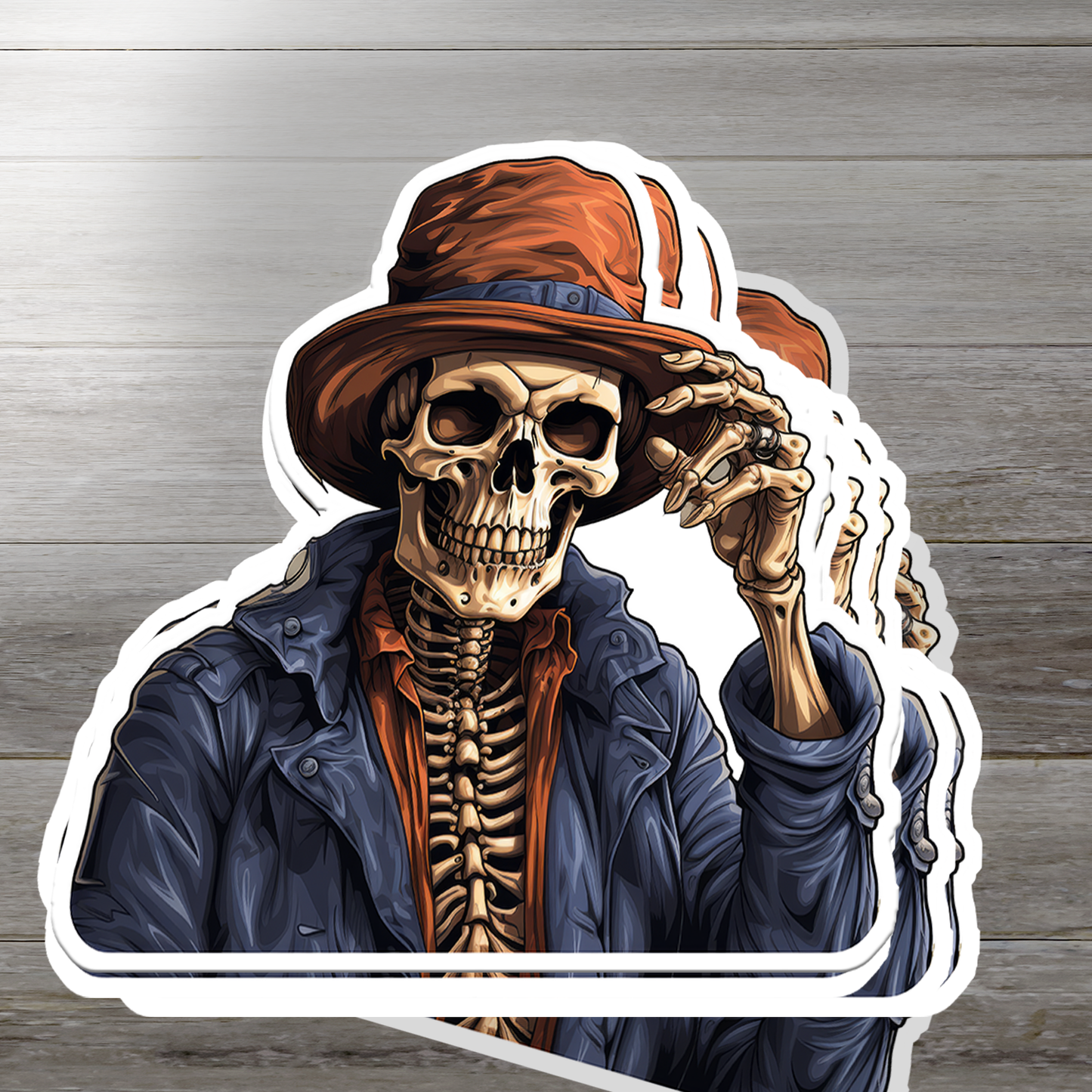 Spooky Skeleton Halloween Vinyl Sticker - Unleash the Haunting Vibes