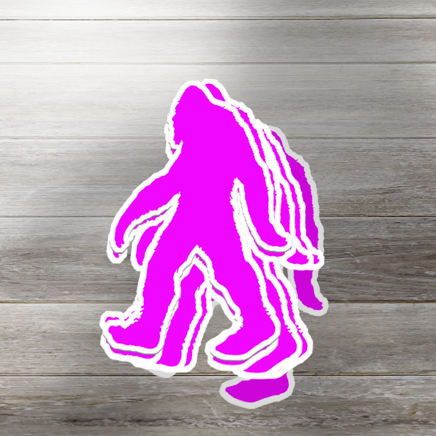 Bigfoot Silhouette Vinyl Sticker in Pink - Add a Touch of Bigfoot Charm!