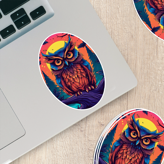 Owl Magic Sticker - Whimsical and Enchanting Decal