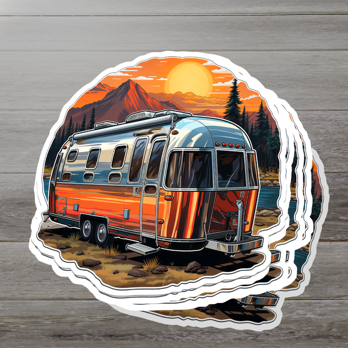 Airstream Trailer Vinyl Sticker - Wanderlust on Wheels