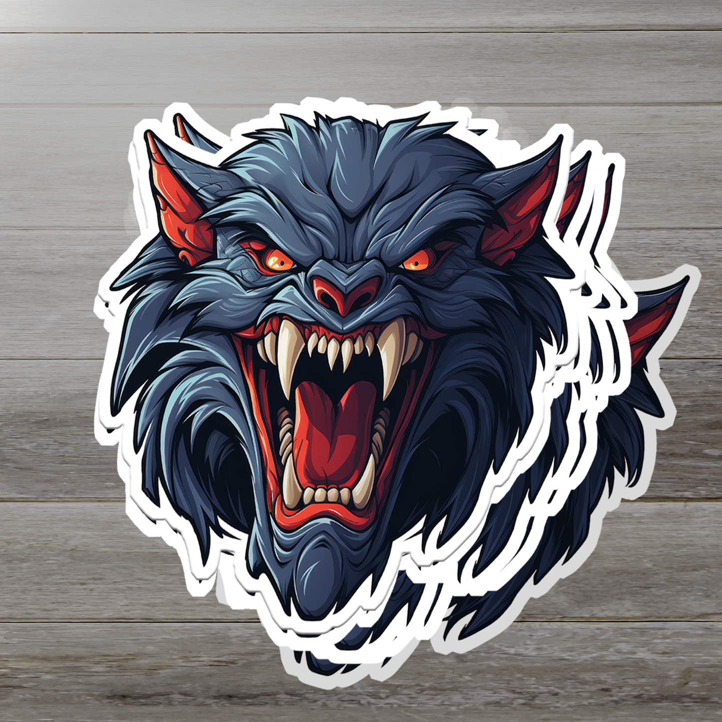 Mystical Wolf Vinyl Sticker - Embrace the Spirit of the Wild