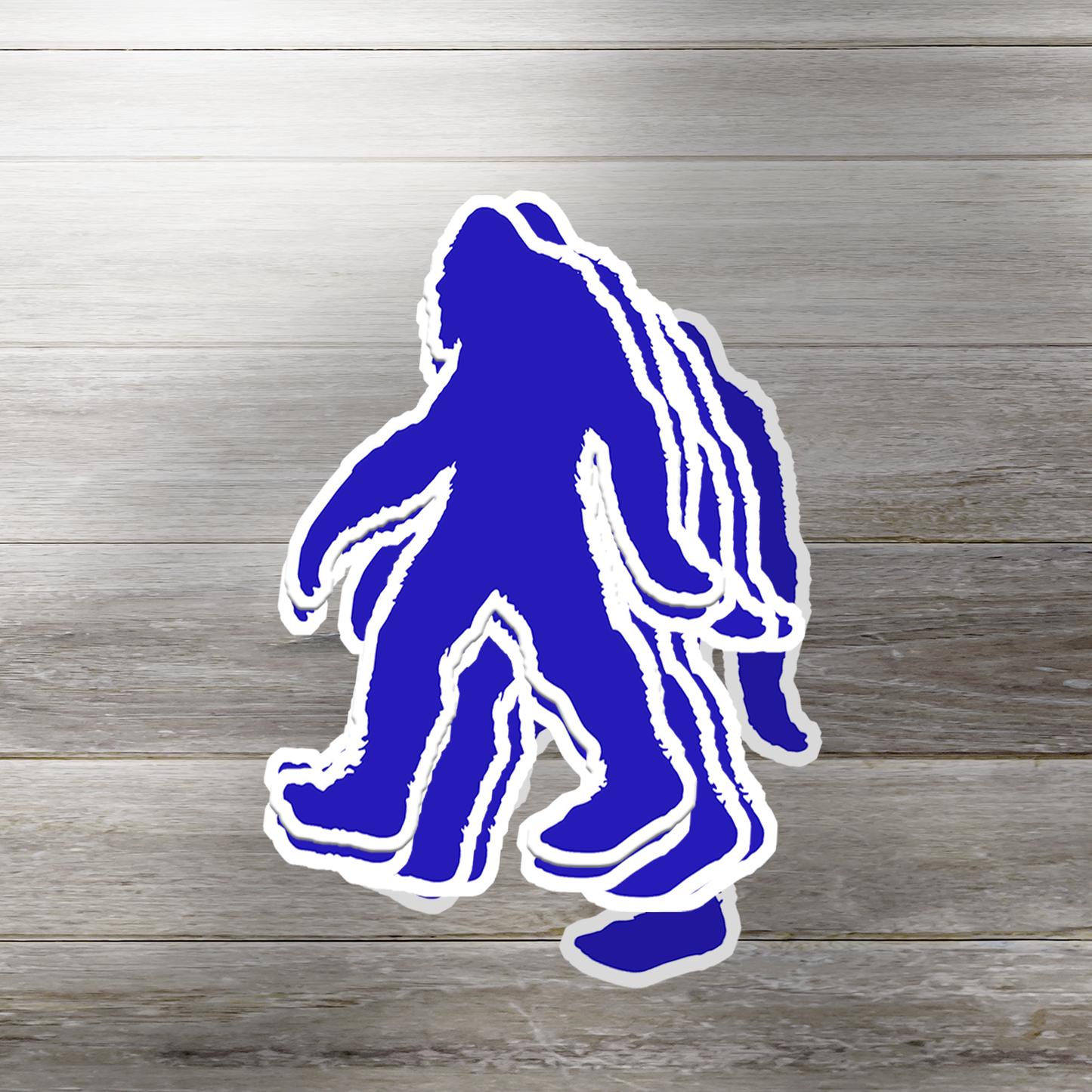 Bigfoot Silhouette Vinyl Sticker in Blue - Add a Touch of Bigfoot Charm!