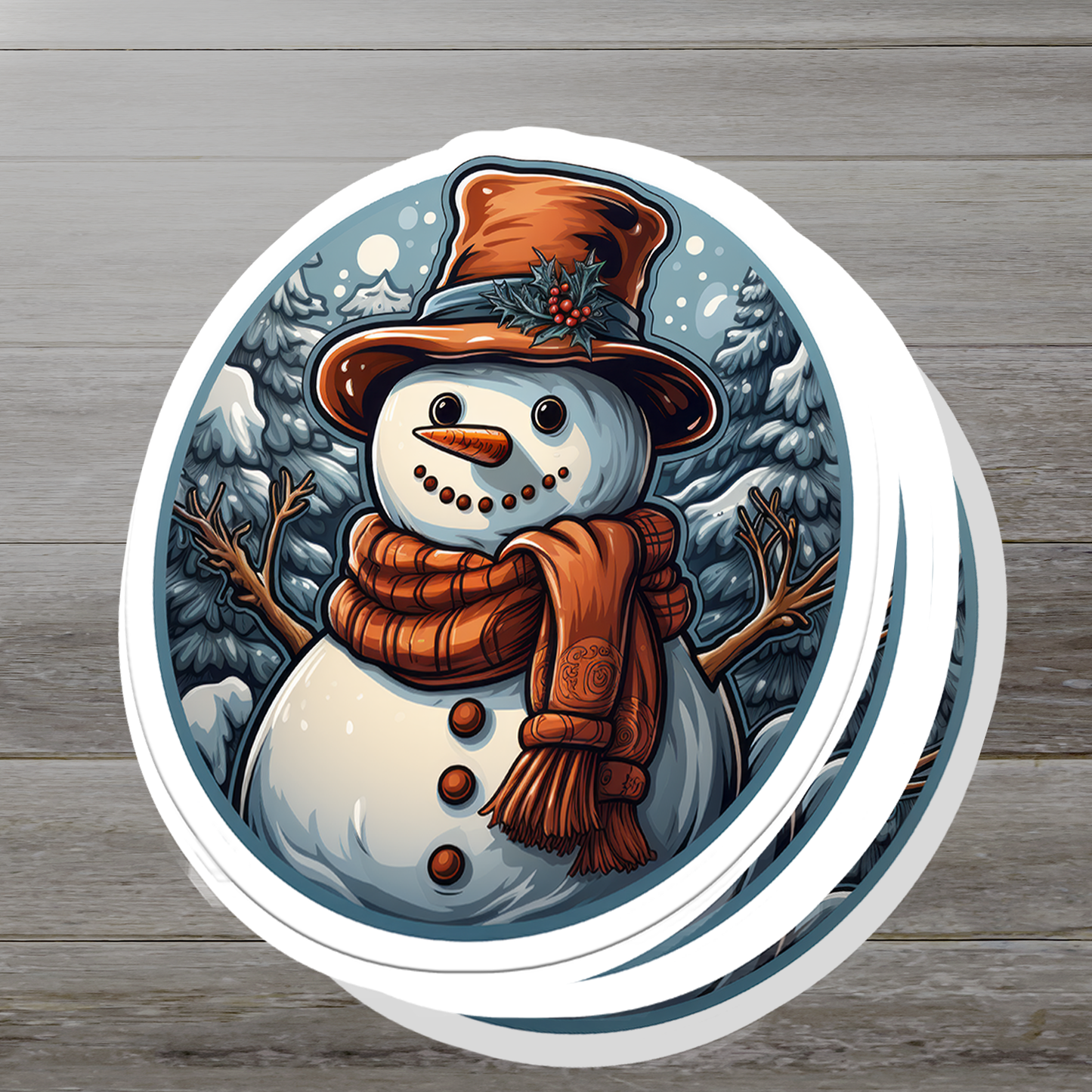 Snowman Vinyl Sticker - Add a Frosty Friend to Your Life