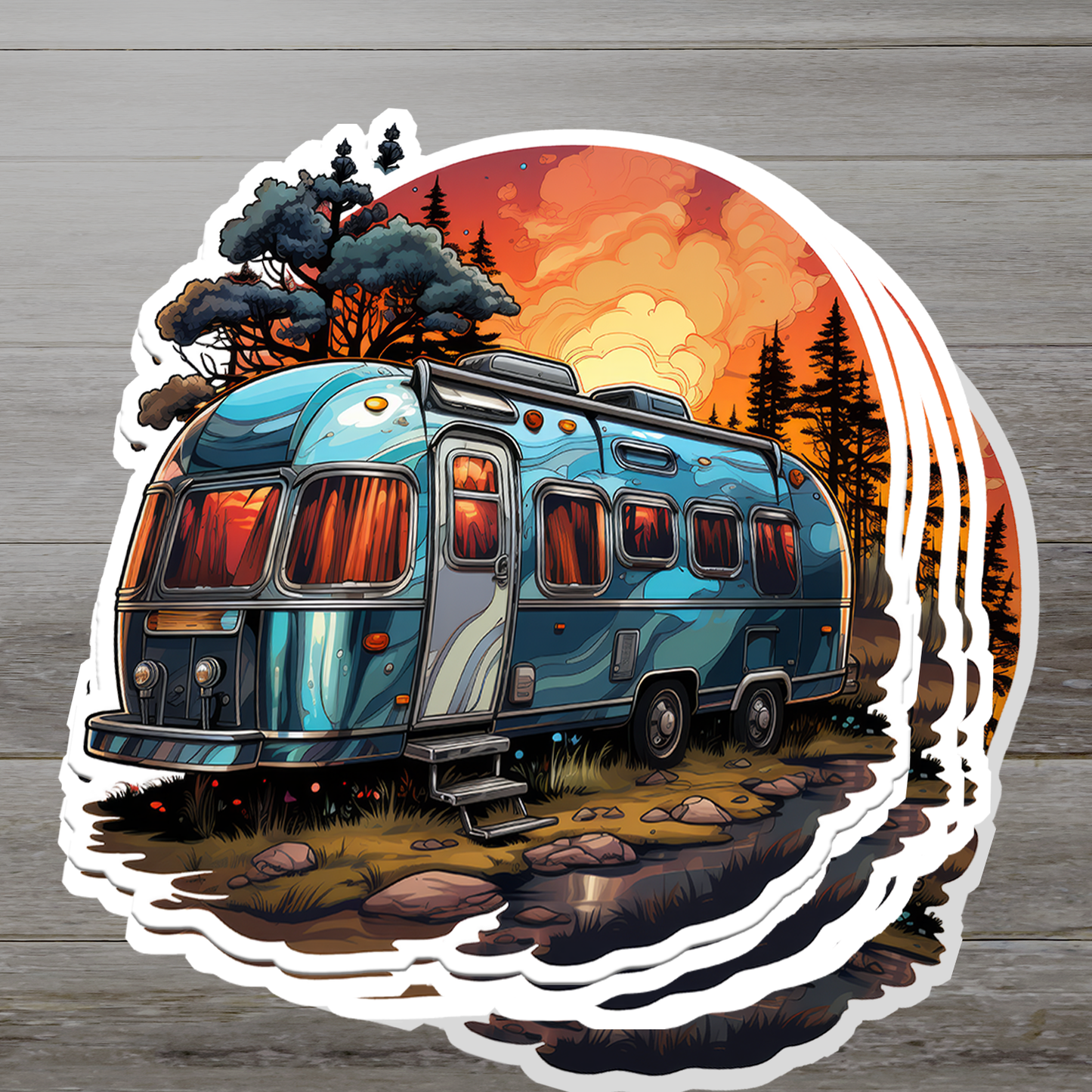 Airstream Trailer Vinyl Sticker - Wanderlust on Wheels