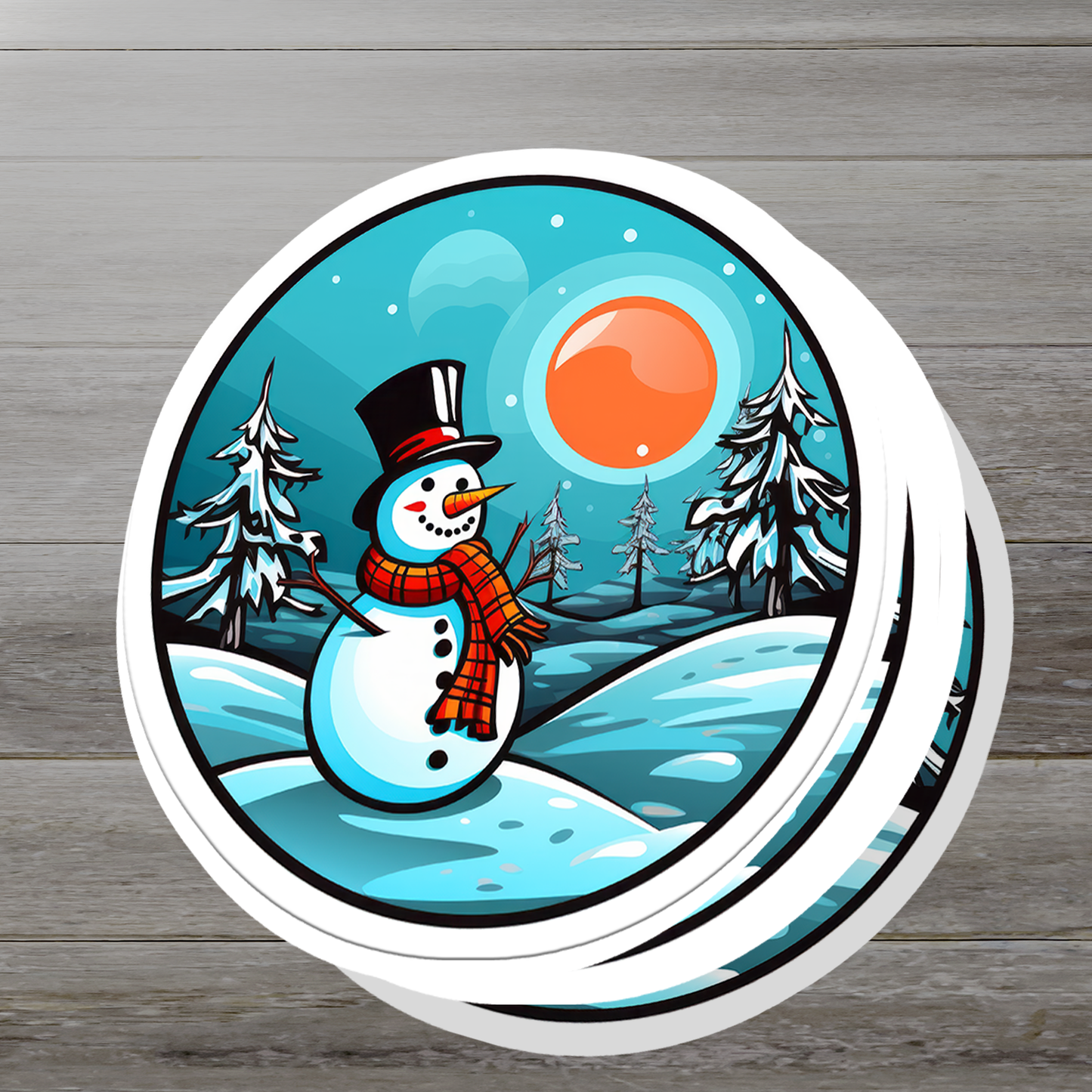 Snowman Vinyl Sticker - Add a Frosty Friend to Your Life