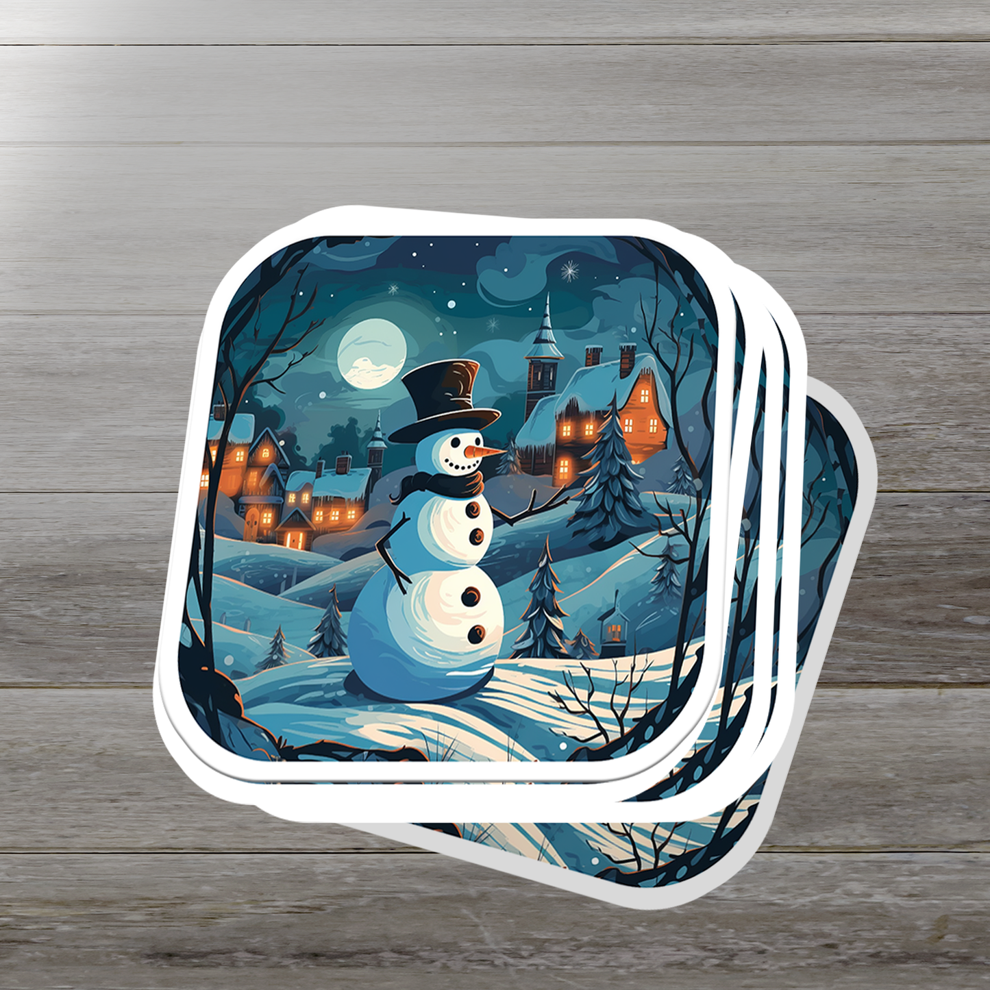 Snowman Vinyl Sticker - Add a Frosty Friend to Your Life