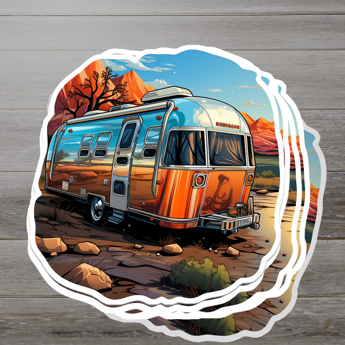 Airstream Trailer Vinyl Sticker - Wanderlust on Wheels