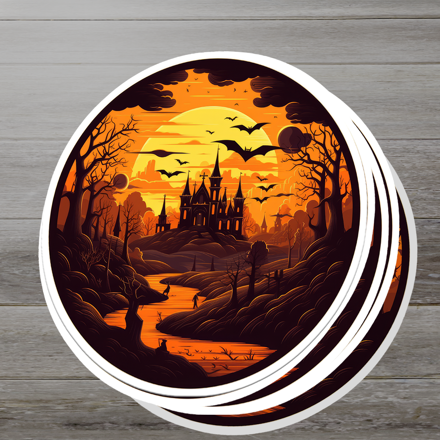 Haunted House Vinyl Sticker - Unveil the Mystery on Your Gear