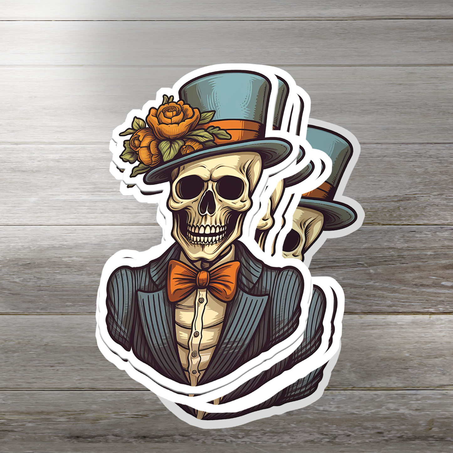 Spooky Skeleton Halloween Vinyl Sticker - Unleash the Haunting Vibes