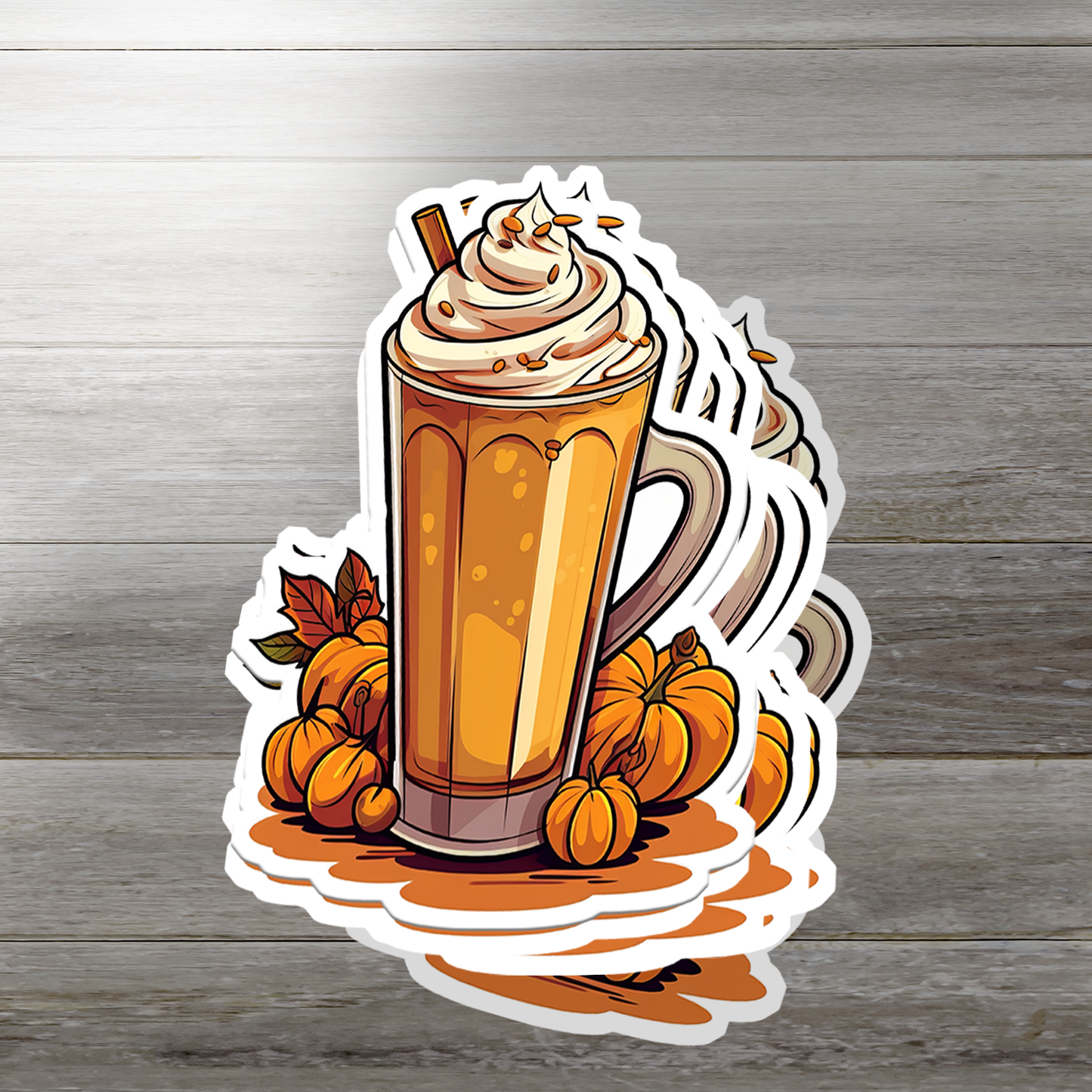 Pumpkin Spice Latte Vinyl Sticker - Sip, Savor, and Stick!