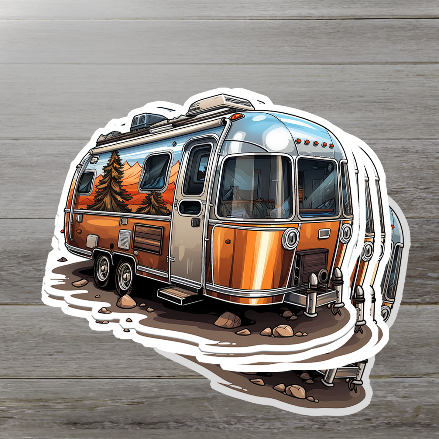 Airstream Trailer Vinyl Sticker - Wanderlust on Wheels