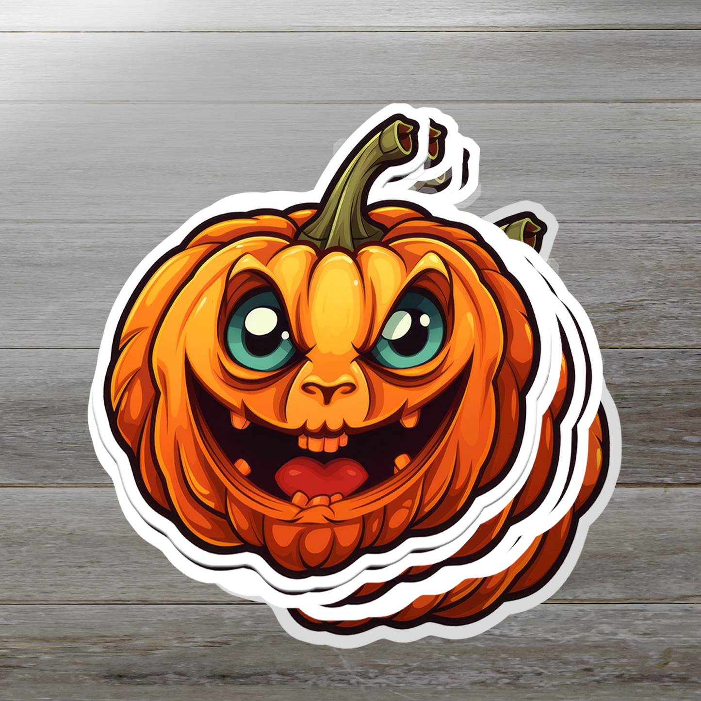 Jack-o'-Lantern Vinyl Sticker - Unleash the Frightful Spirit