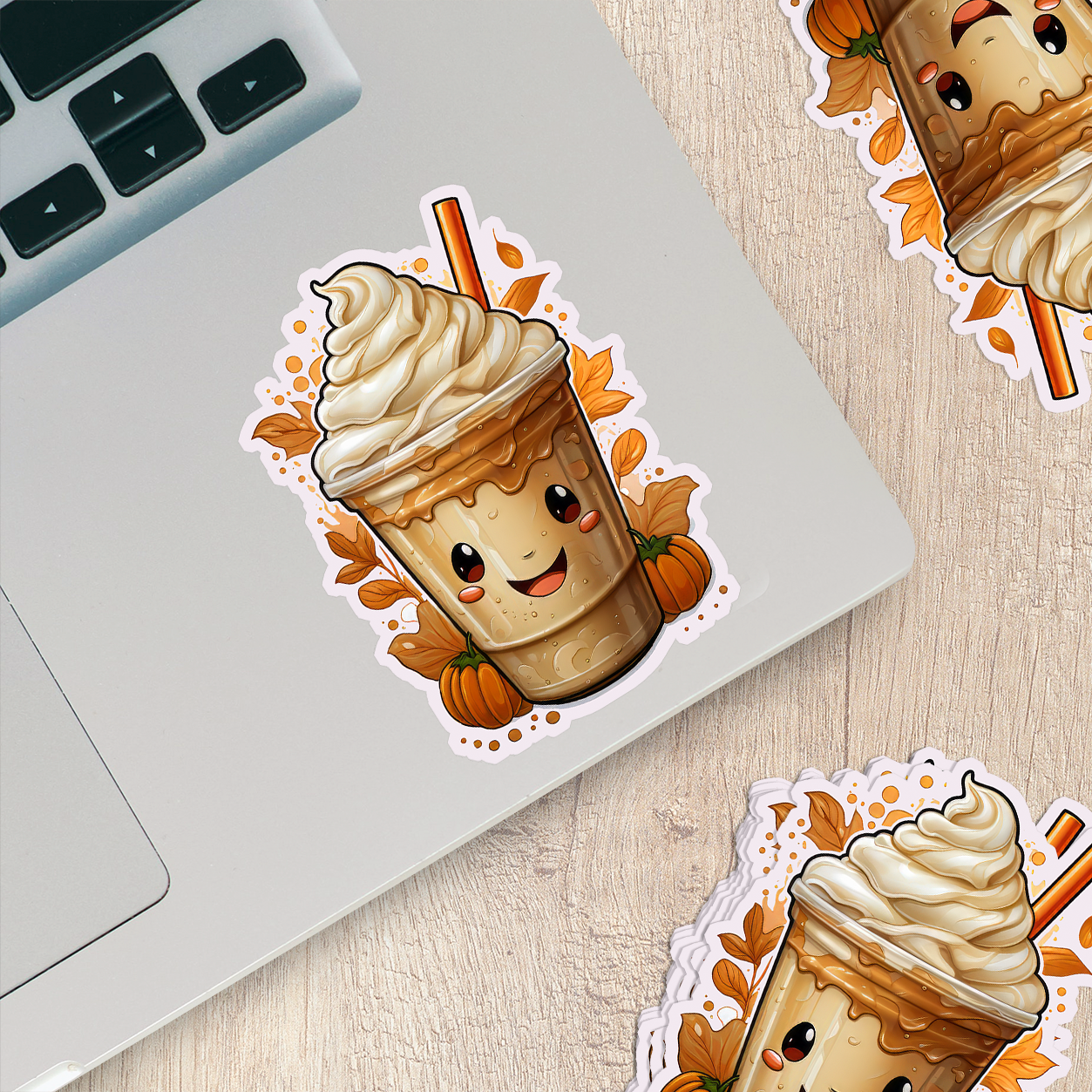 Pumpkin Spice Latte Vinyl Sticker - Sip, Savor, and Stick!