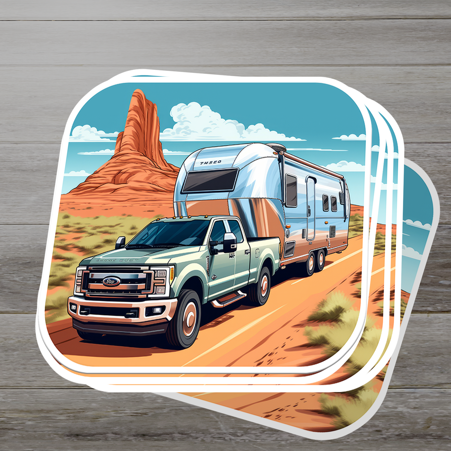 Airstream Trailer Vinyl Sticker - Wanderlust on Wheels