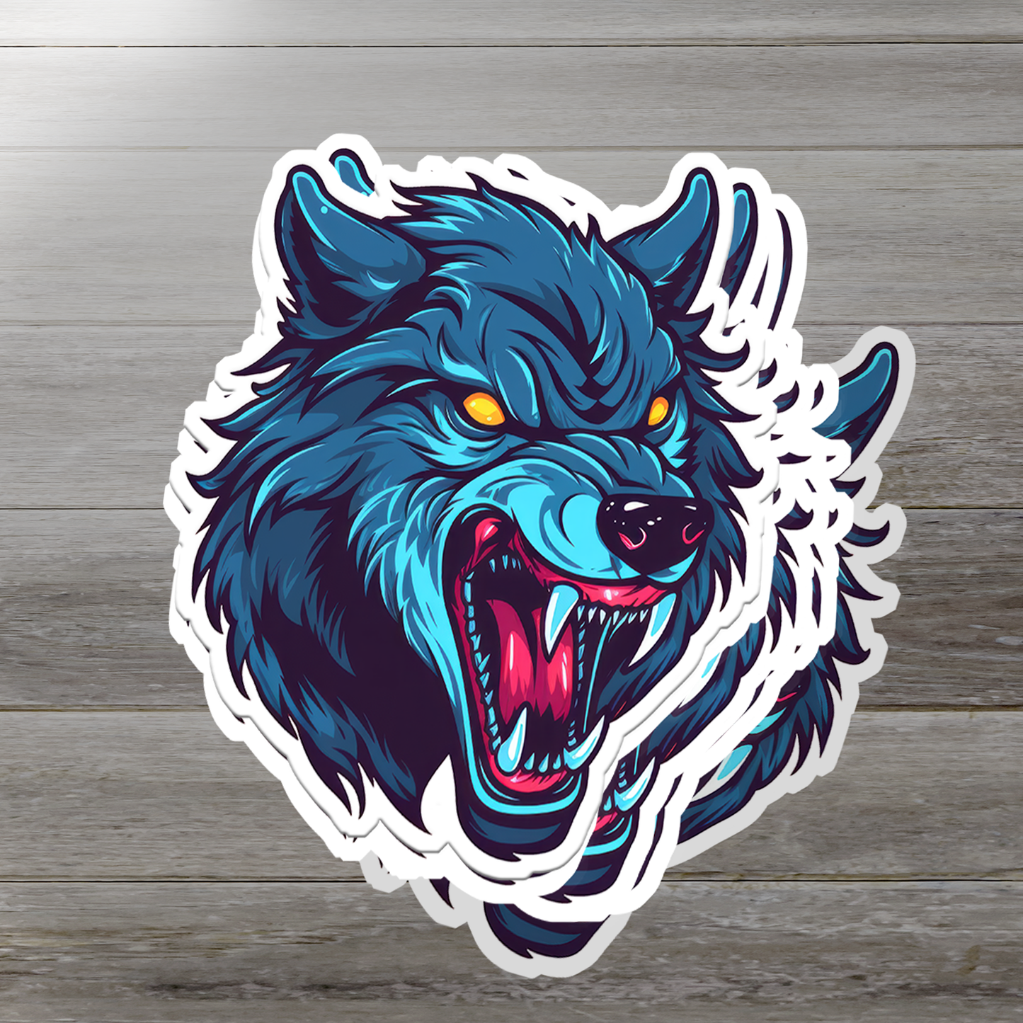 Mystical Wolf Vinyl Sticker - Embrace the Spirit of the Wild