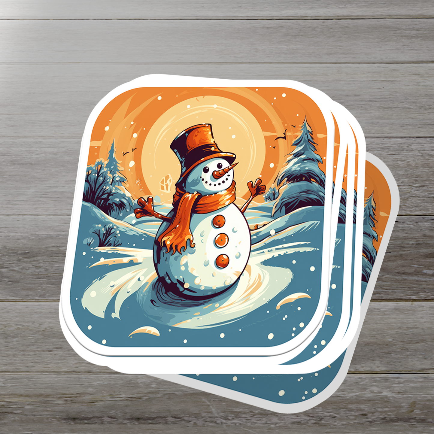 Snowman Vinyl Sticker - Add a Frosty Friend to Your Life