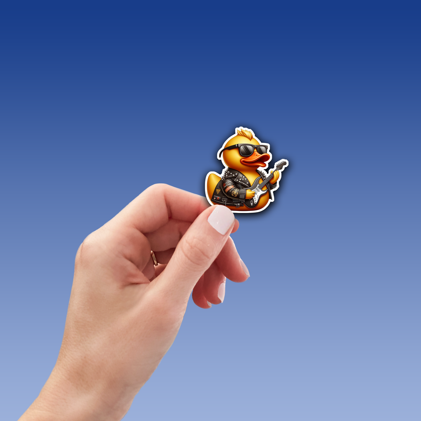 Rocker Rubber Duck Vinyl Sticker