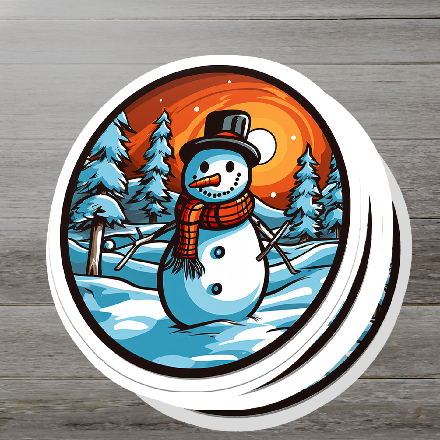 Snowman Vinyl Sticker - Add a Frosty Friend to Your Life