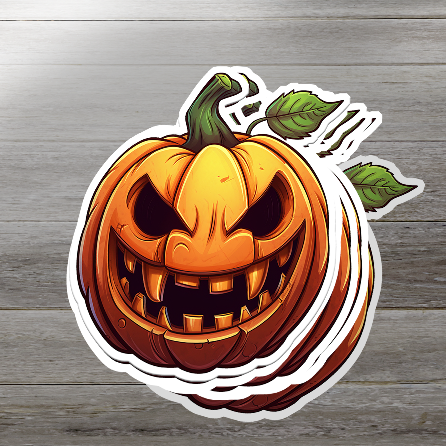 Jack-o'-Lantern Vinyl Sticker - Unleash the Frightful Spirit