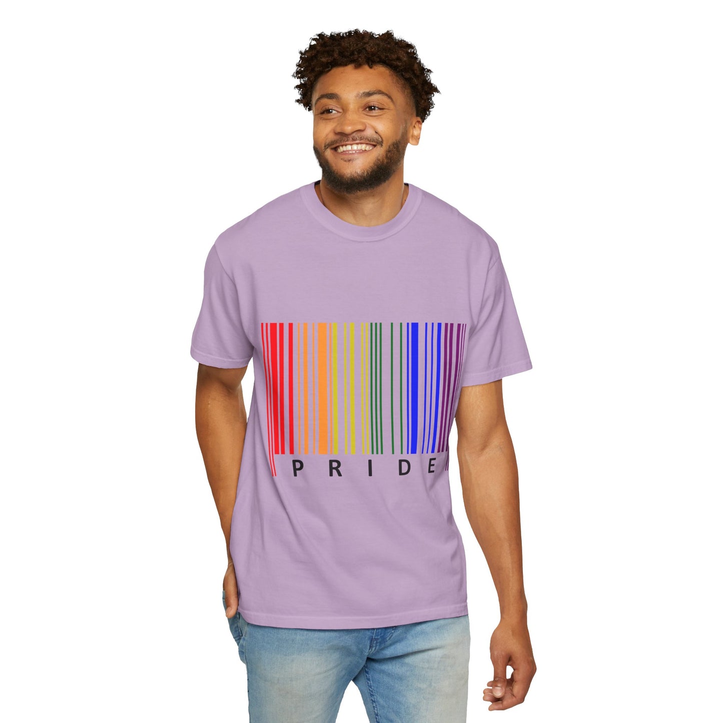 Pride Barcode Unisex Garment-Dyed T-shirt