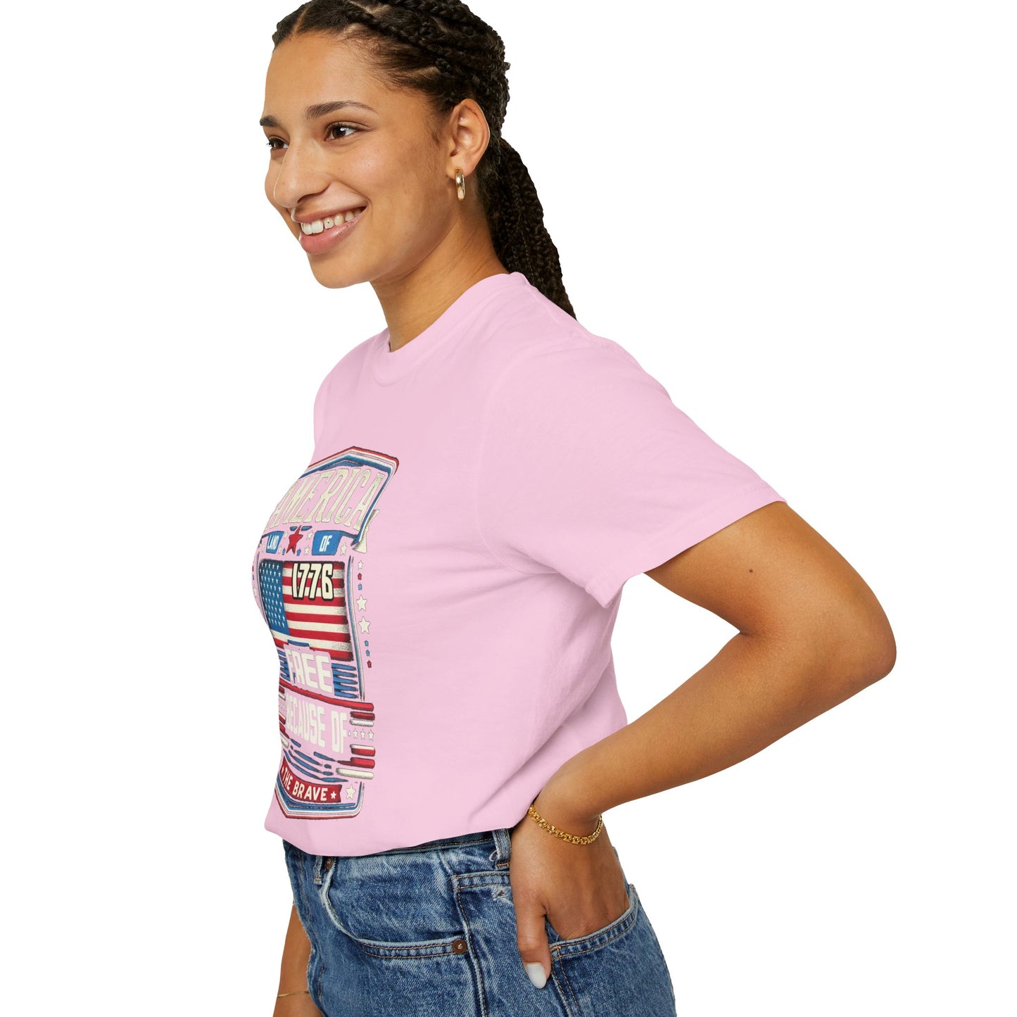 America Land of the Free  Unisex Garment-Dyed T-shirt