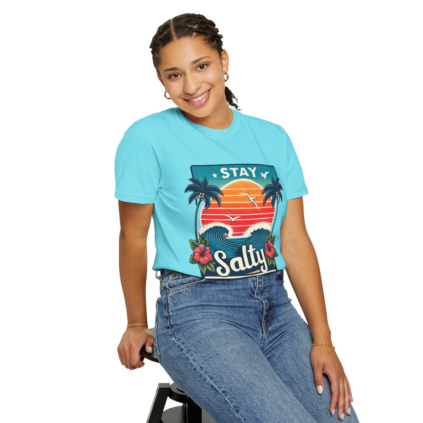 Stay Salty Unisex Garment-Dyed T-shirt