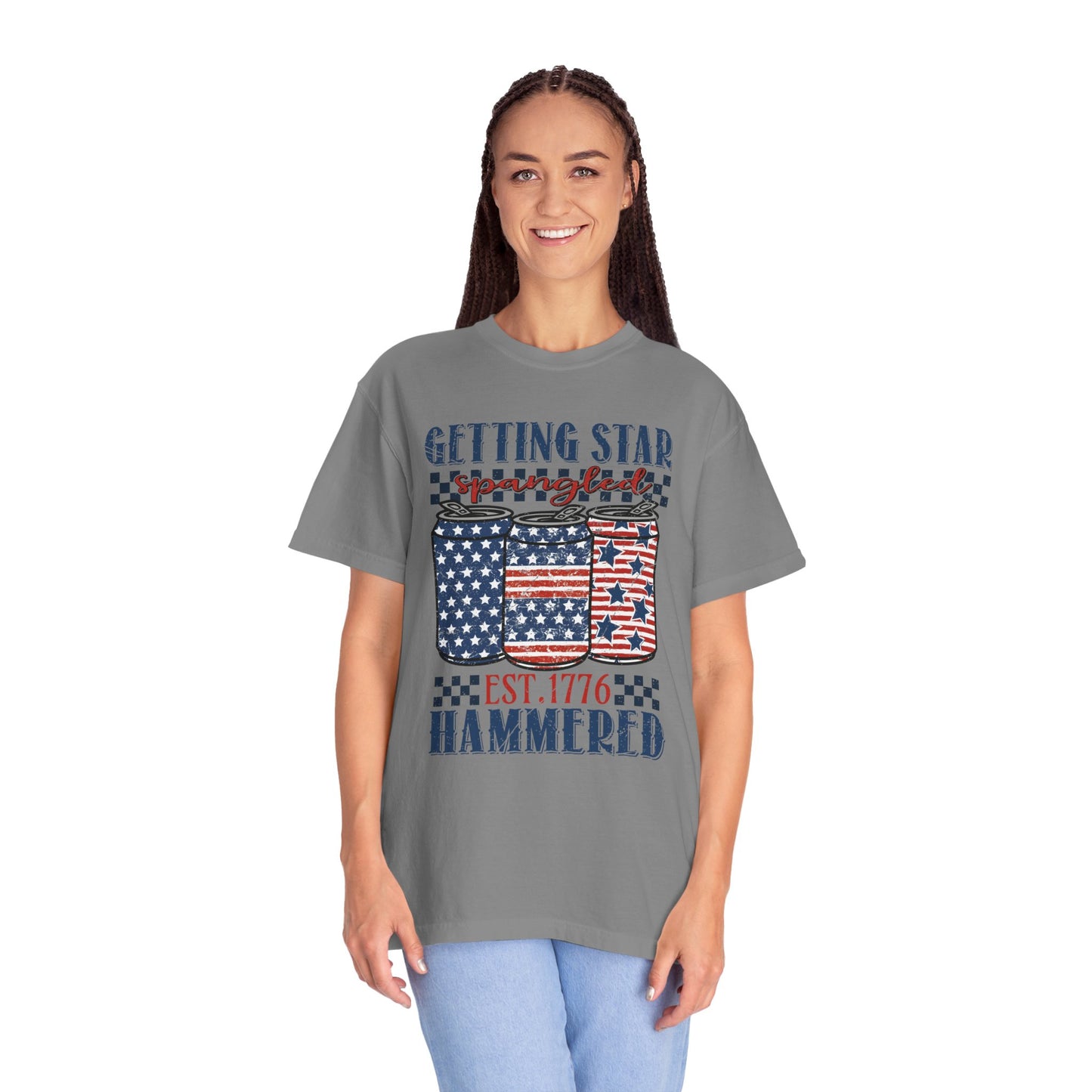 Getting Start Spangled Hammered Unisex Garment-Dyed T-shirt