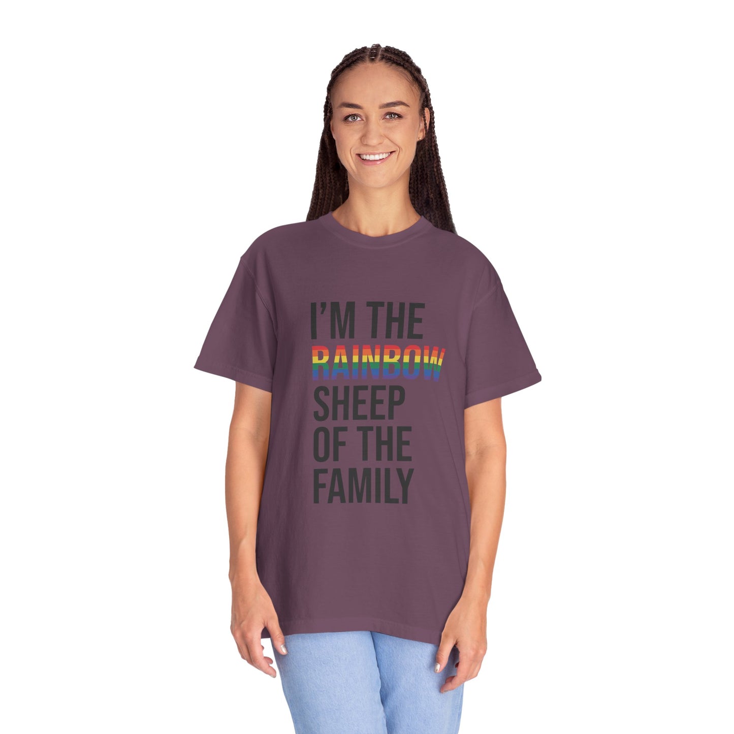 I'm The Rainbow Sheep of The Family Unisex Garment-Dyed T-shirt