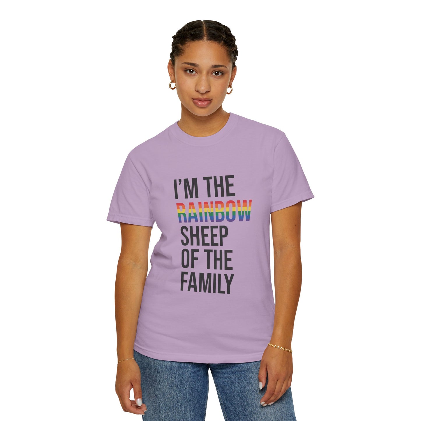 I'm The Rainbow Sheep of The Family Unisex Garment-Dyed T-shirt