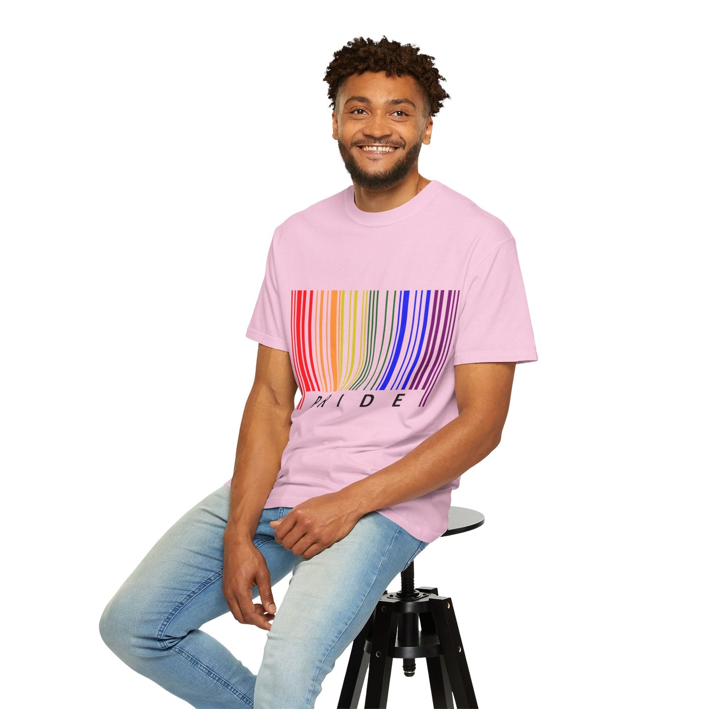 Pride Barcode Unisex Garment-Dyed T-shirt