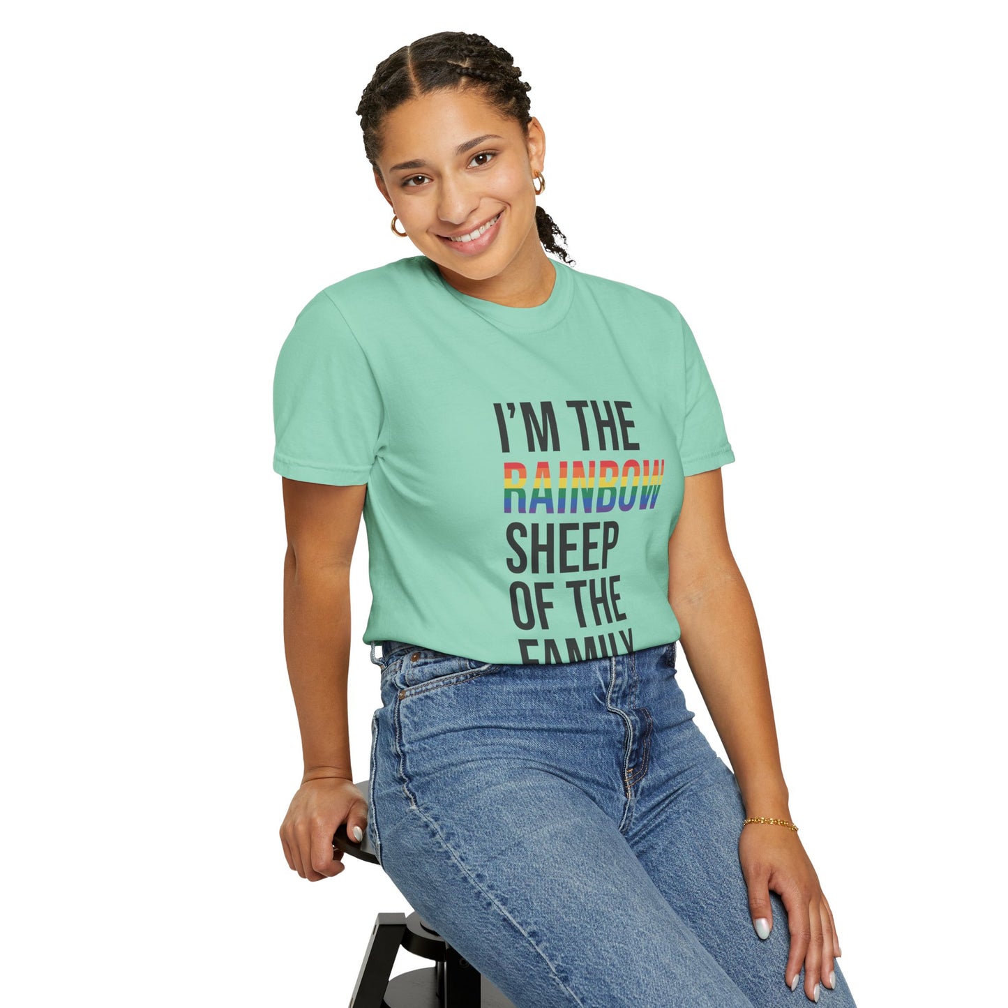 I'm The Rainbow Sheep of The Family Unisex Garment-Dyed T-shirt