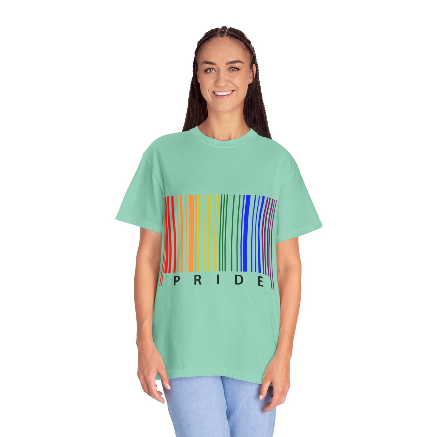 Pride Barcode Unisex Garment-Dyed T-shirt