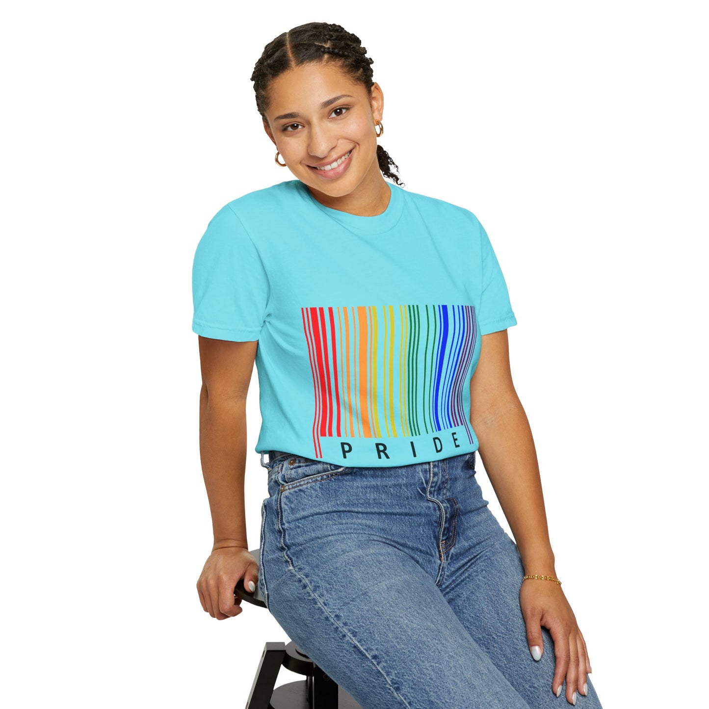 Pride Barcode Unisex Garment-Dyed T-shirt