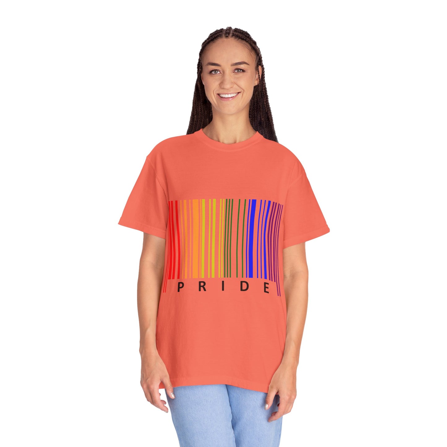 Pride Barcode Unisex Garment-Dyed T-shirt