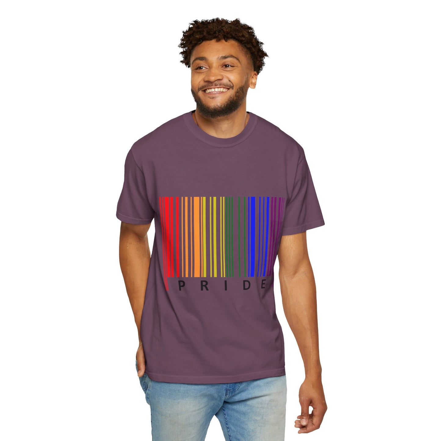 Pride Barcode Unisex Garment-Dyed T-shirt