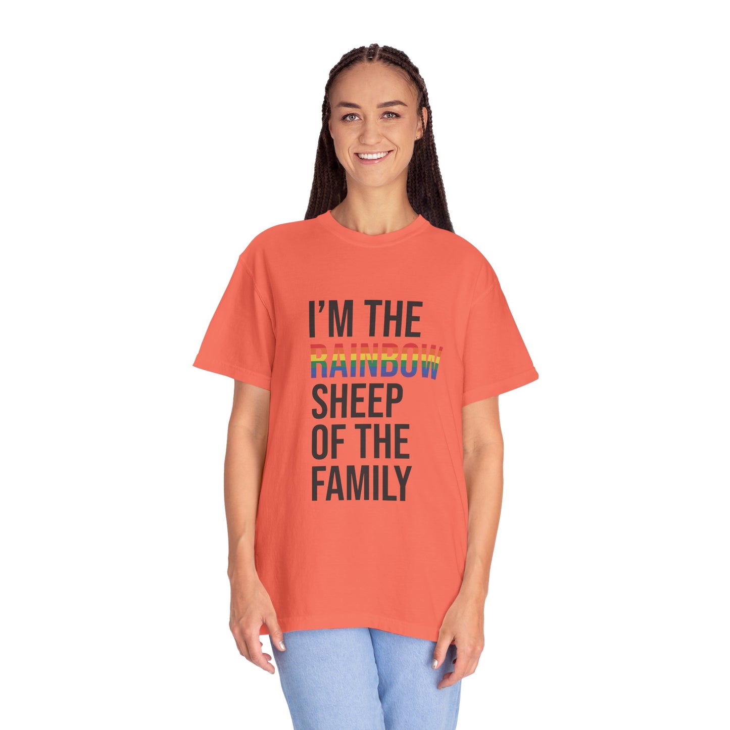 I'm The Rainbow Sheep of The Family Unisex Garment-Dyed T-shirt