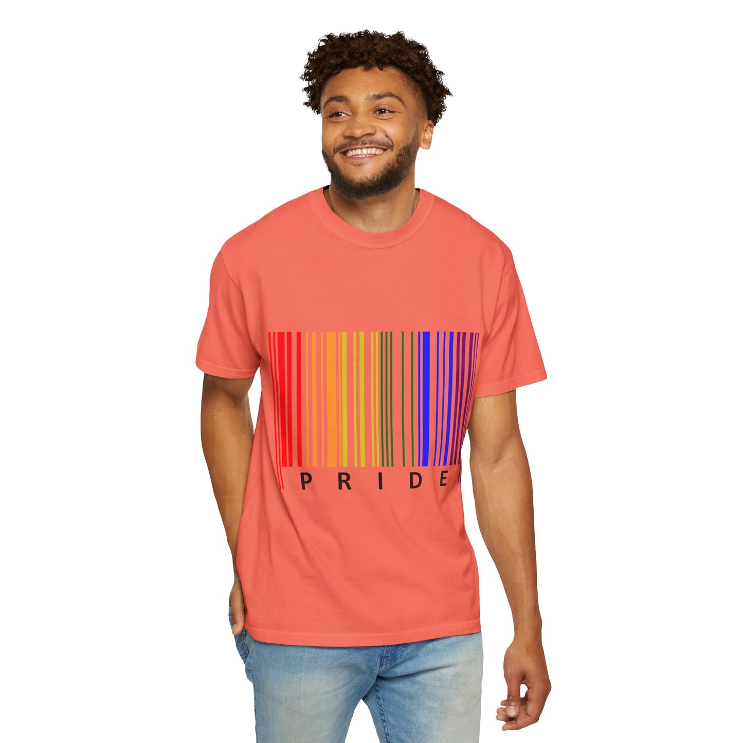 Pride Barcode Unisex Garment-Dyed T-shirt