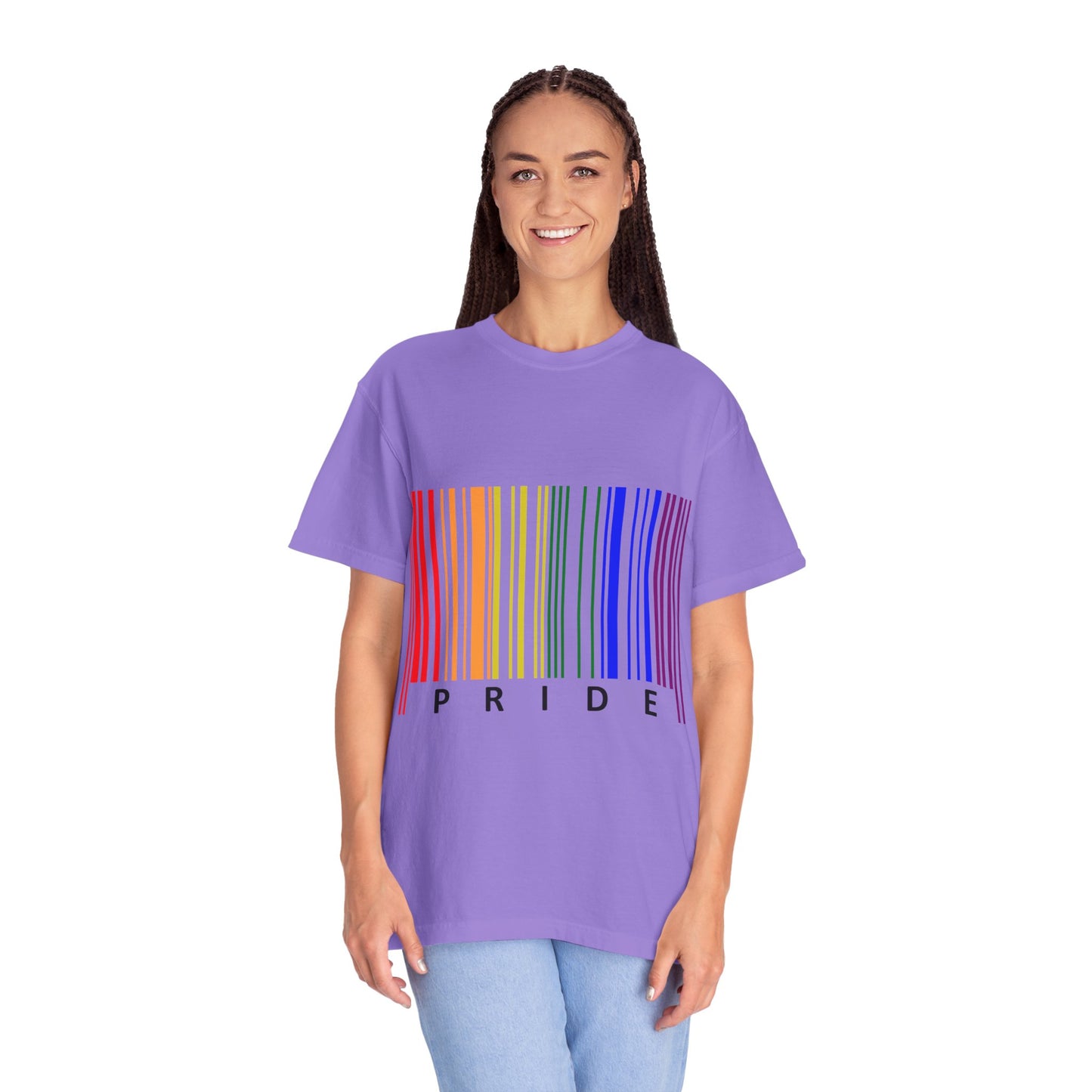 Pride Barcode Unisex Garment-Dyed T-shirt