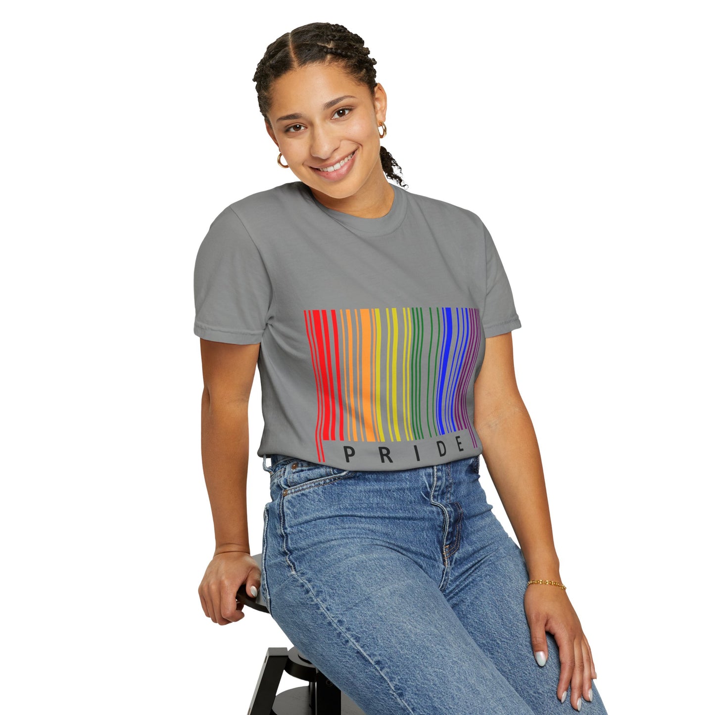 Pride Barcode Unisex Garment-Dyed T-shirt