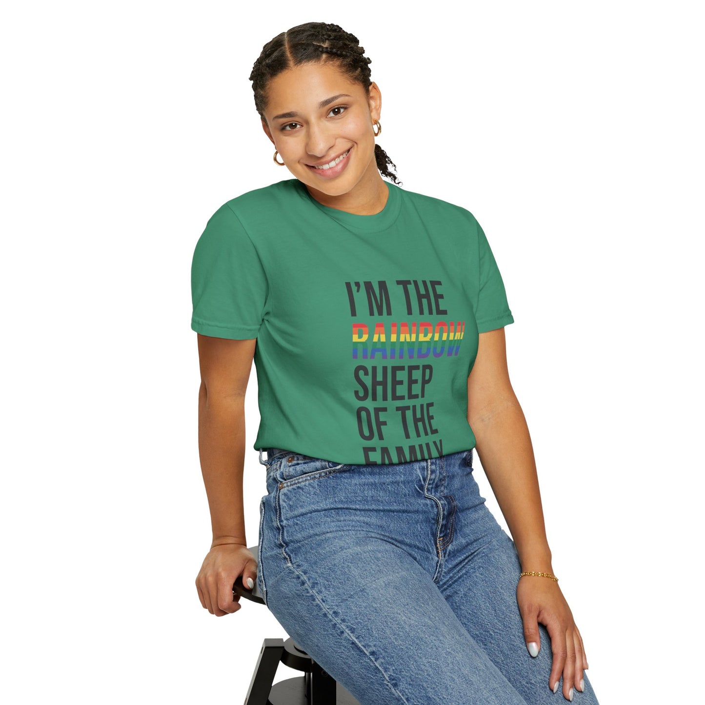 I'm The Rainbow Sheep of The Family Unisex Garment-Dyed T-shirt