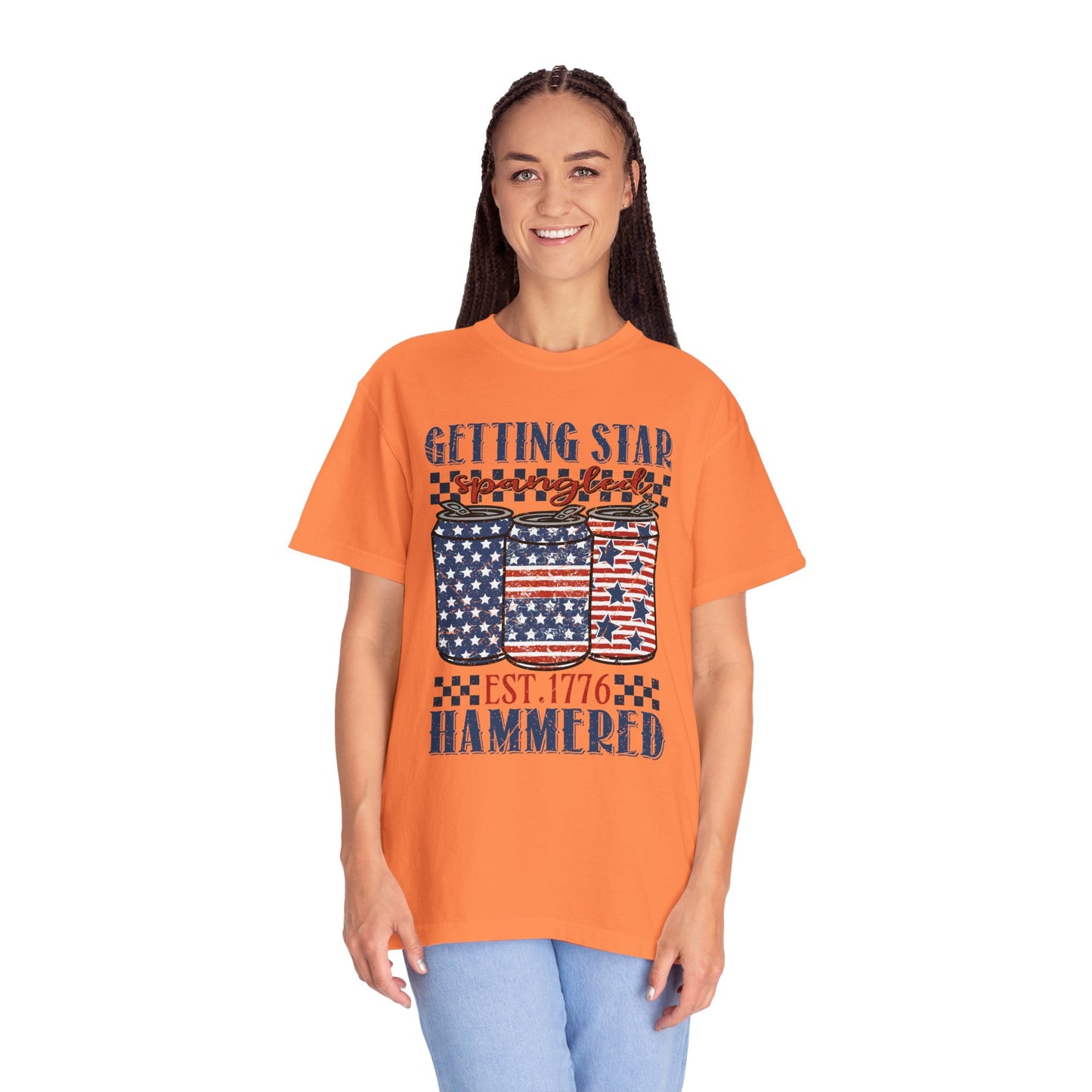 Getting Start Spangled Hammered Unisex Garment-Dyed T-shirt