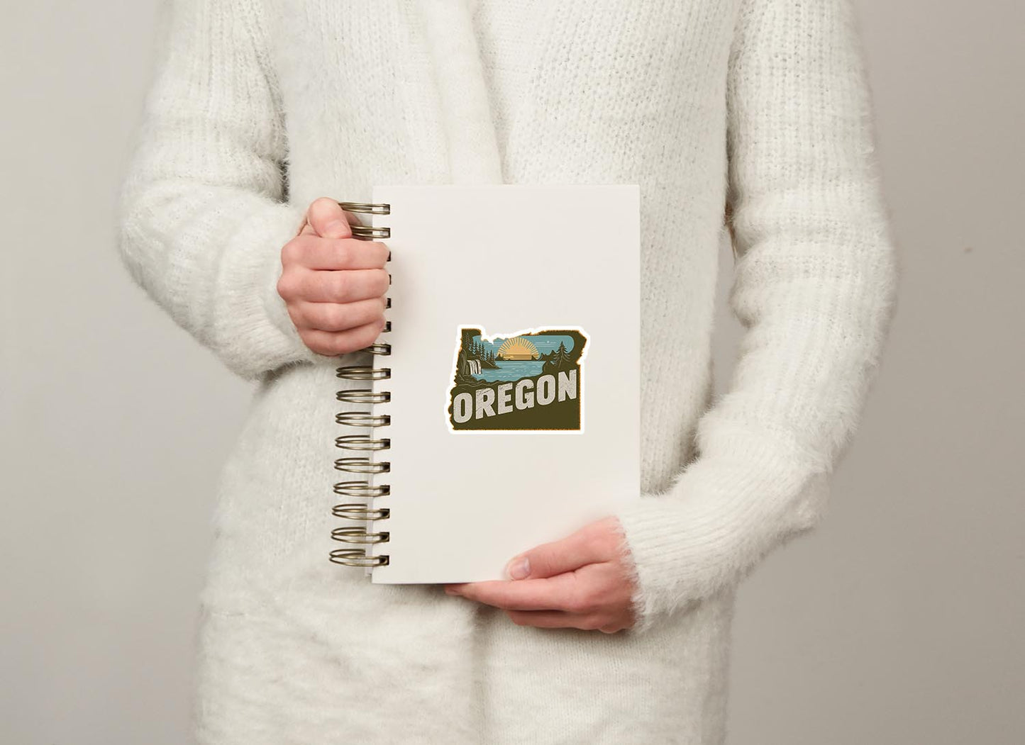 Retro Vinyl State Sticker - Oregon