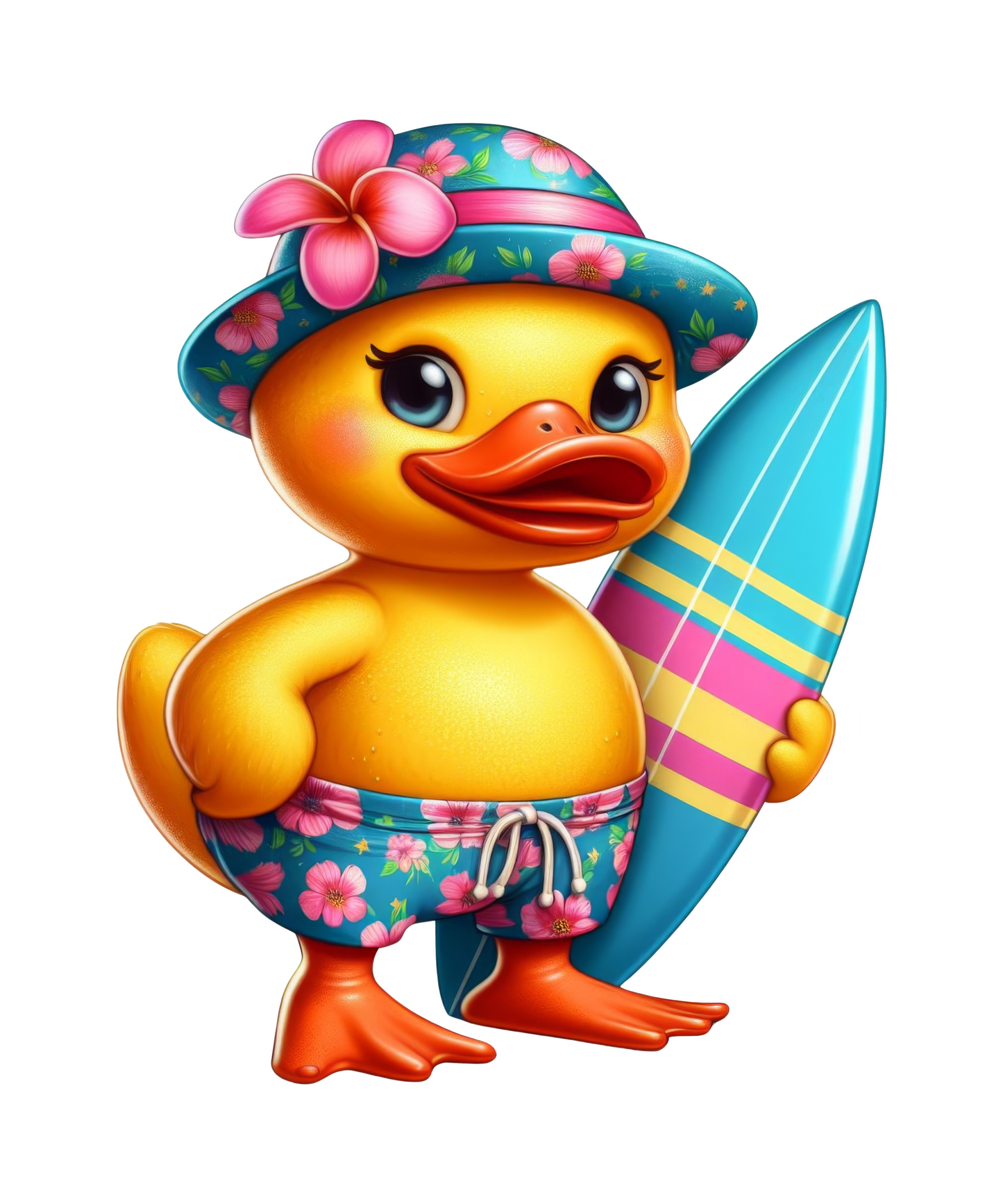 Surfer Rubber Duck Vinyl Sticker