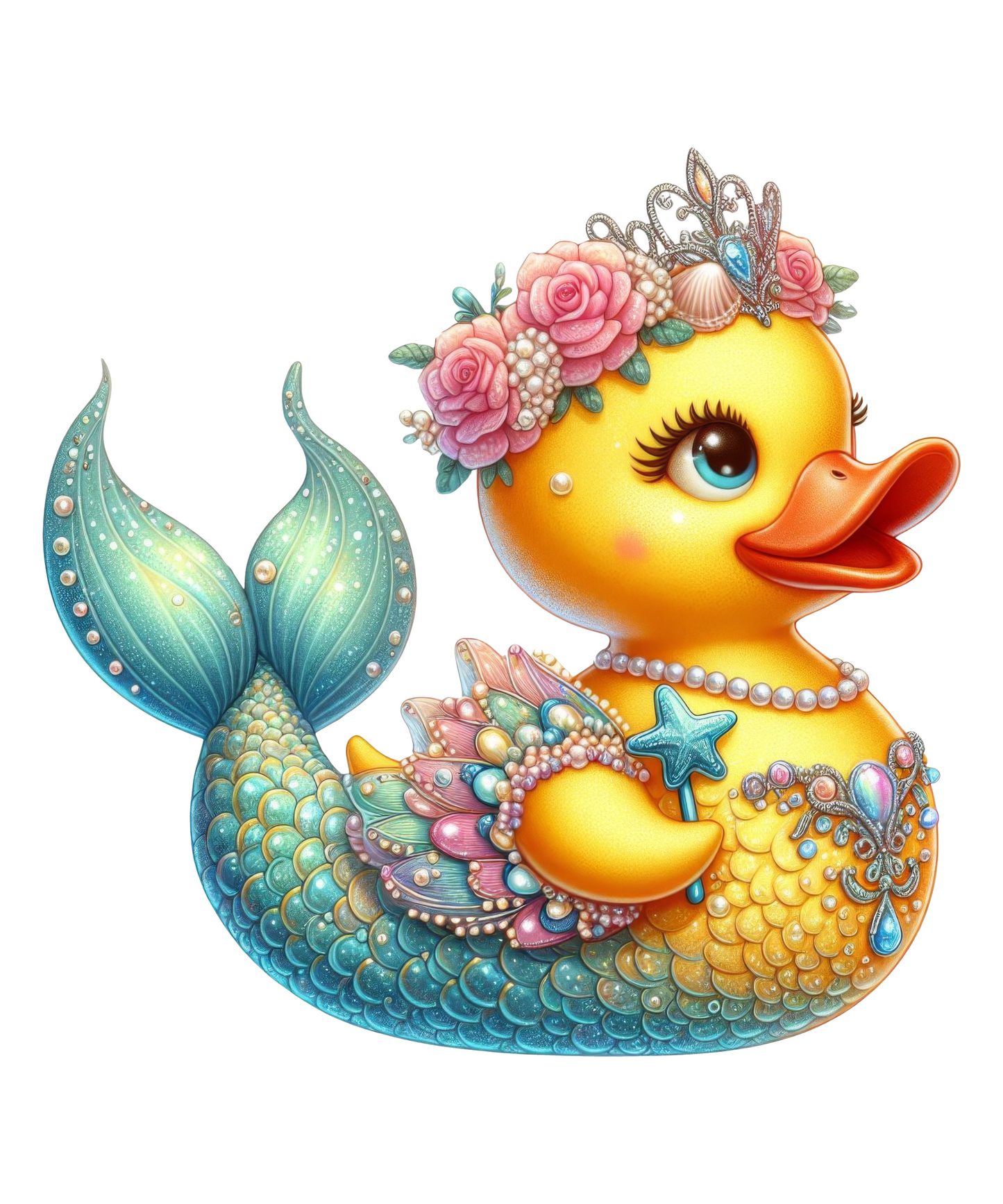 Mermaid Rubber Duck Vinyl Sticker