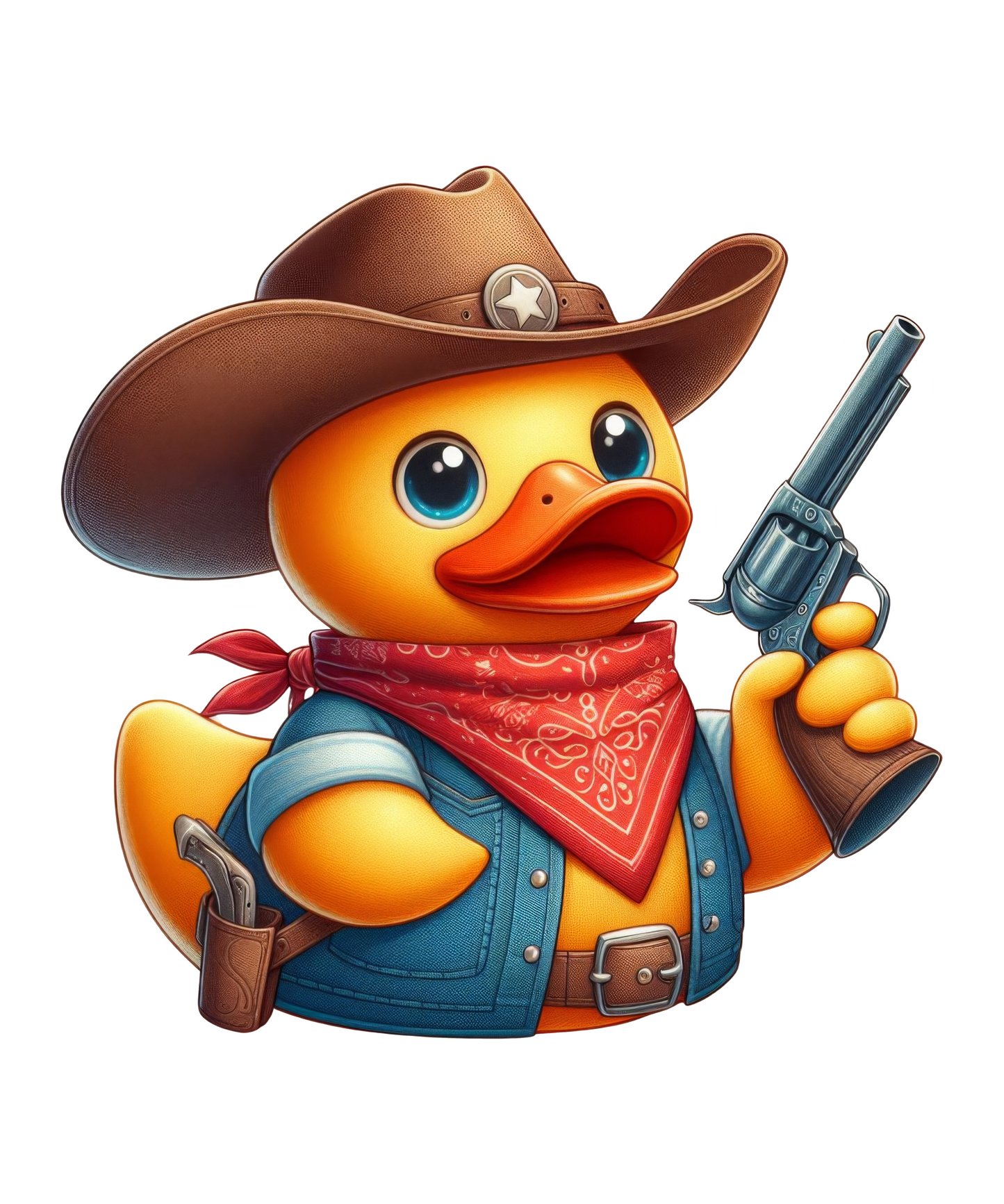 Cowboy Rubber Duck Vinyl Sticker