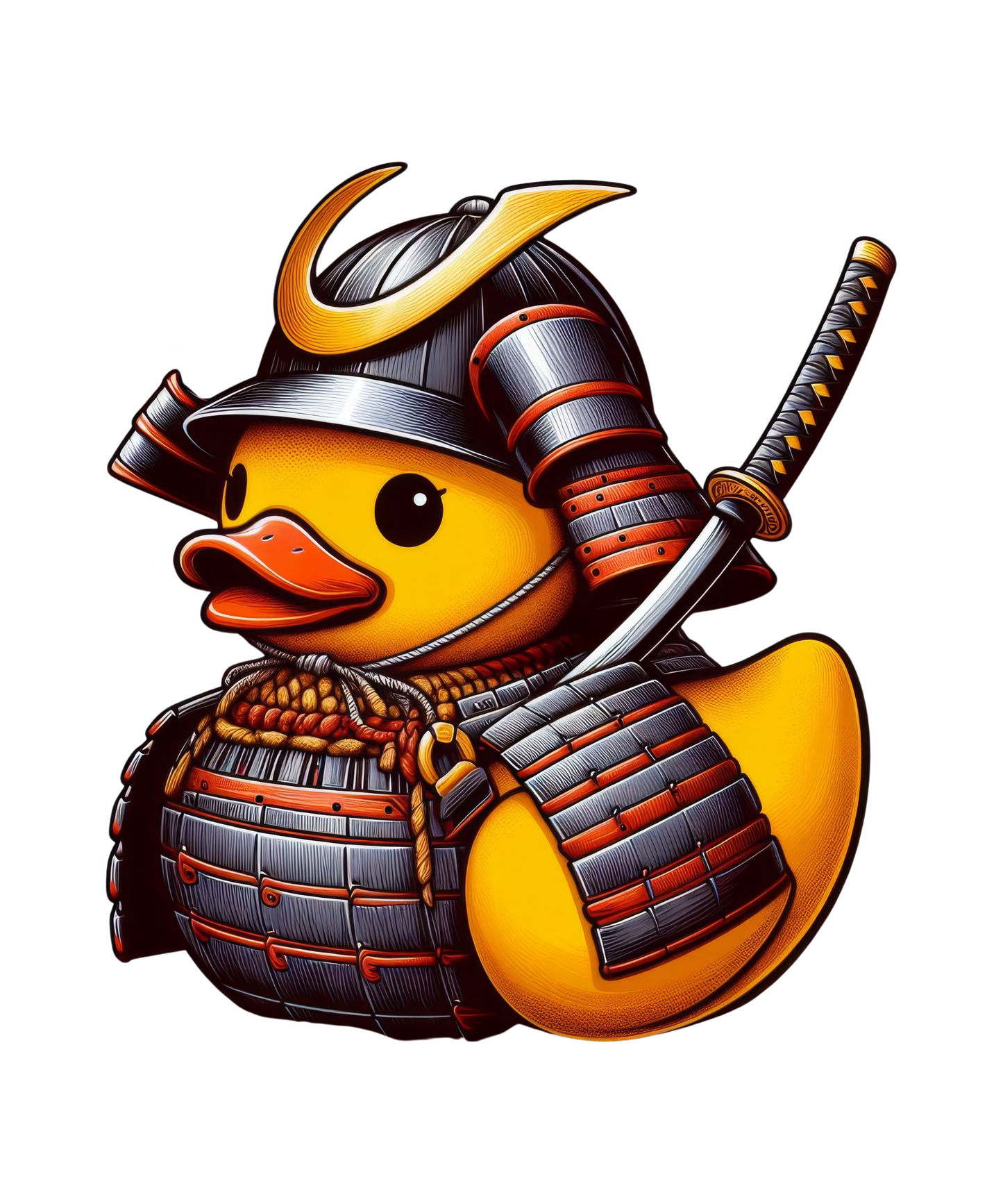 Samurai Rubber Duck Vinyl Sticker