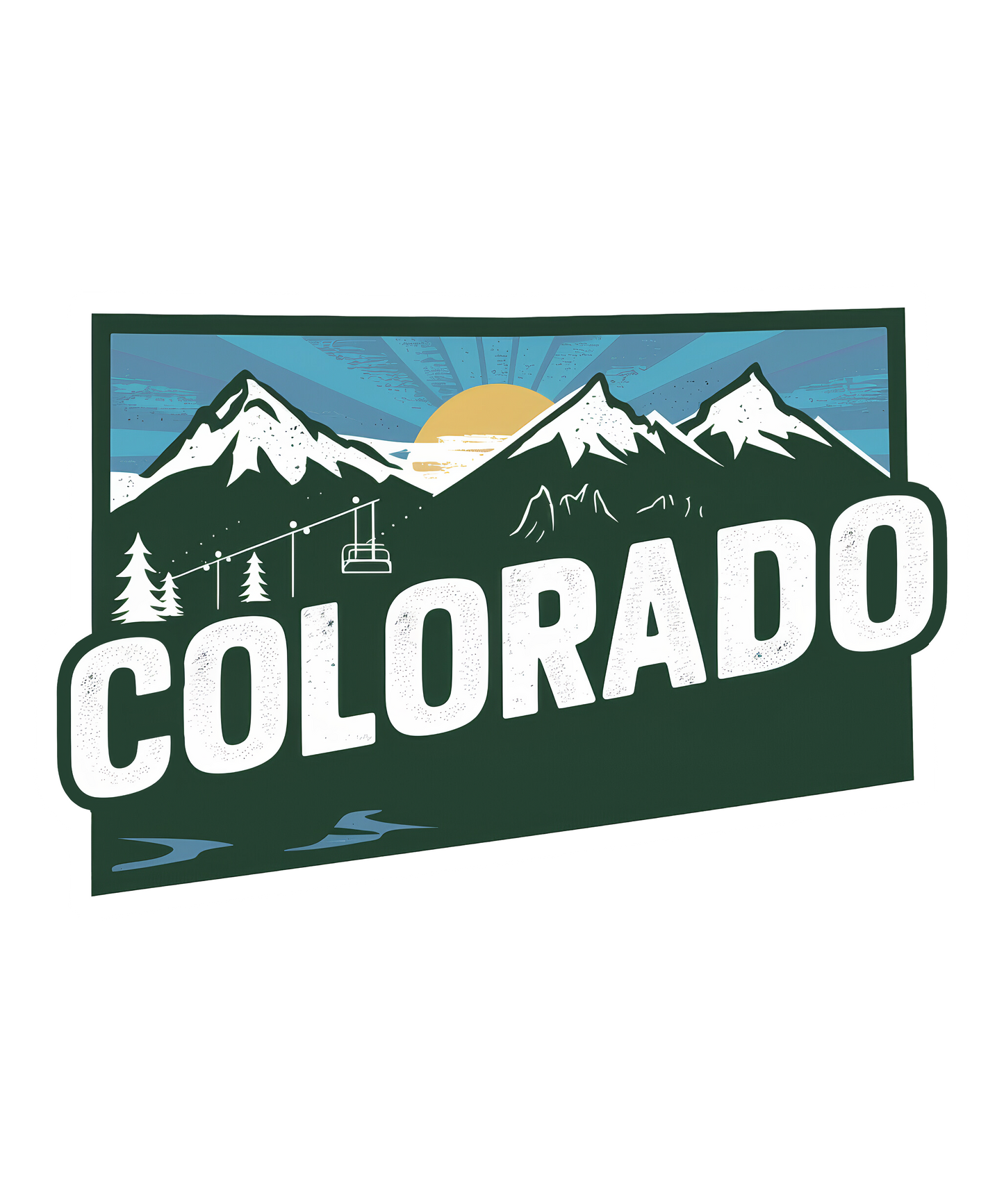 Retro Vinyl State Sticker - Colorado