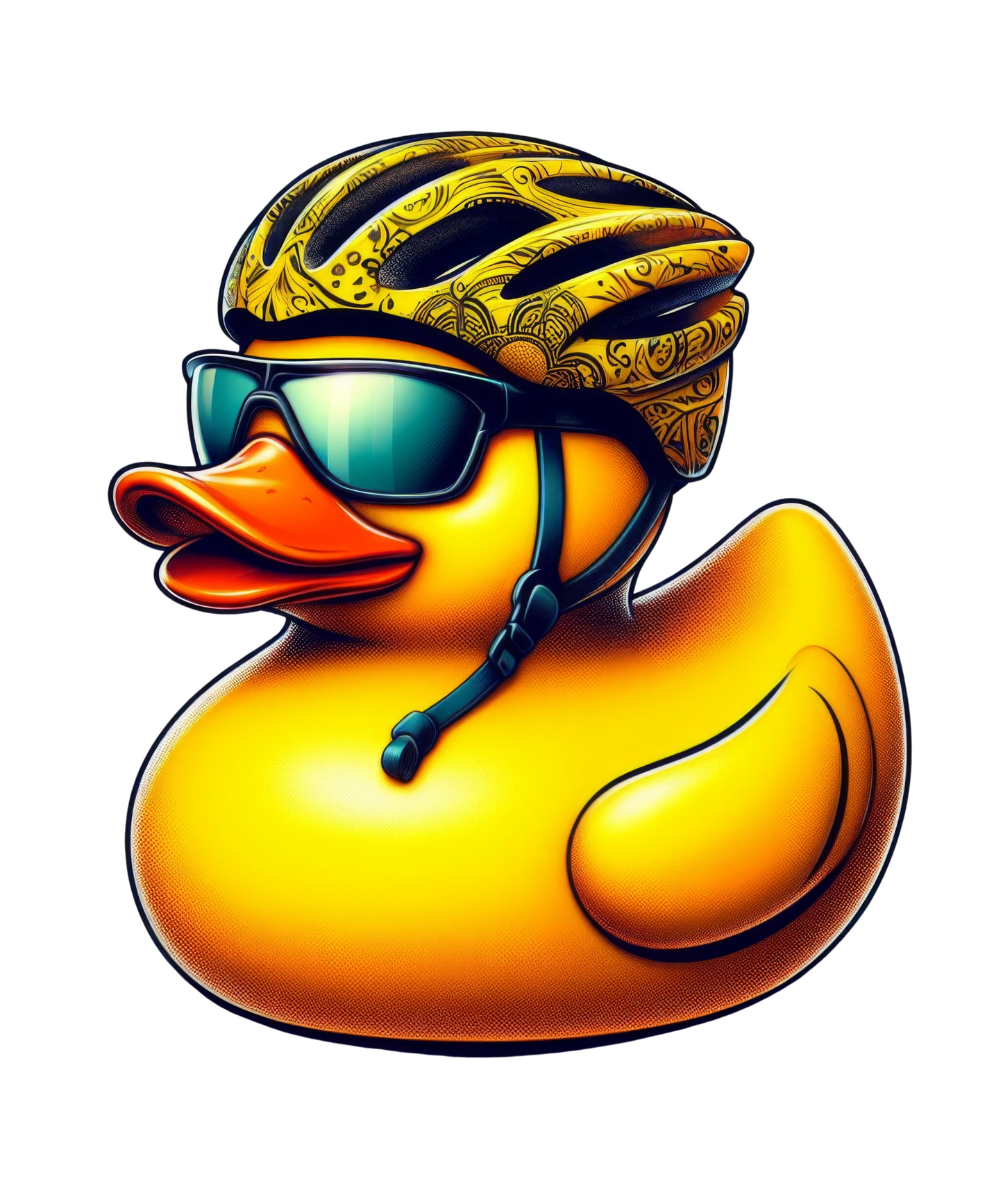 Bicyclist Rubber Duck Vinyl Sticker