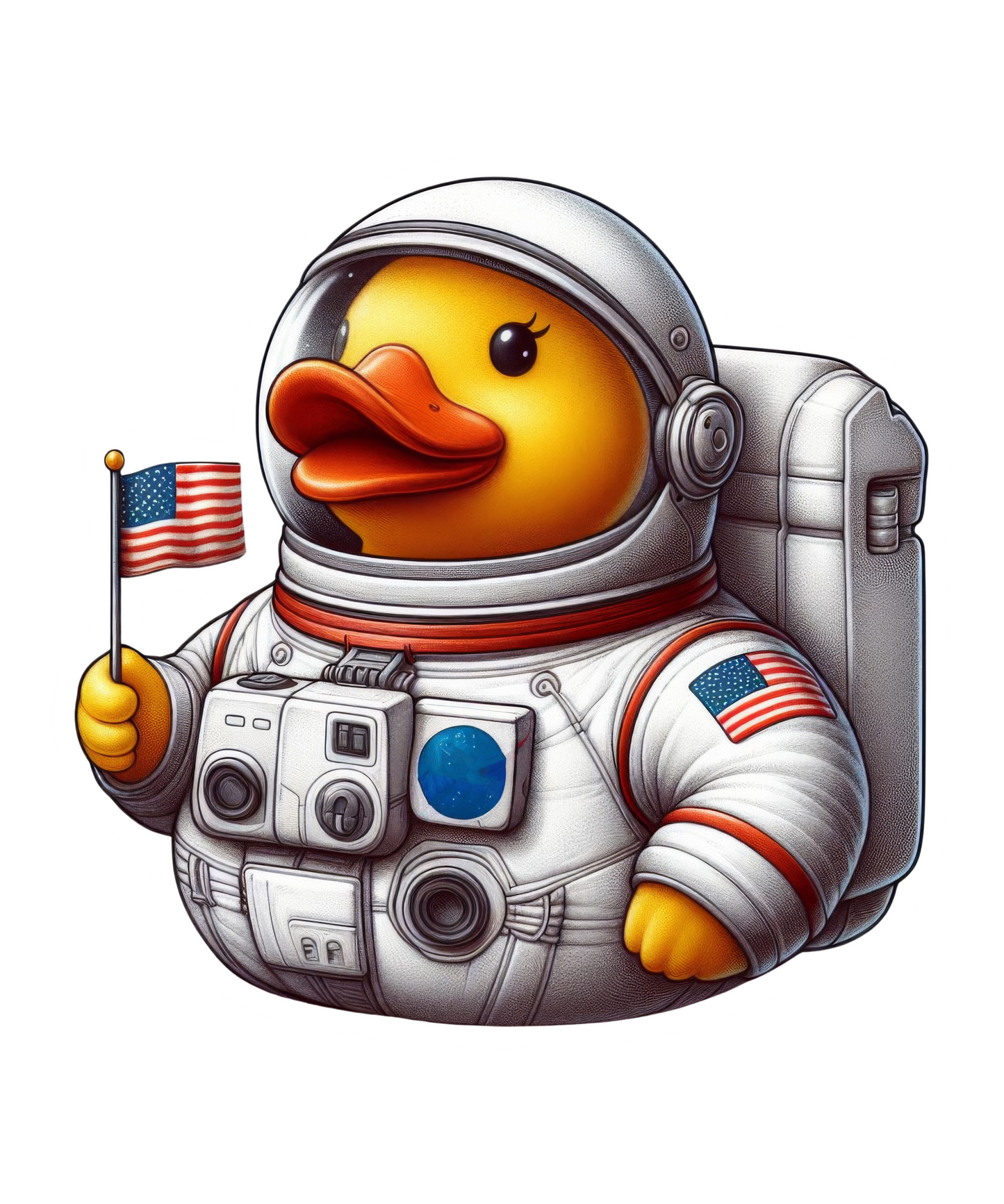 Astronaut Rubber Duck Vinyl Sticker