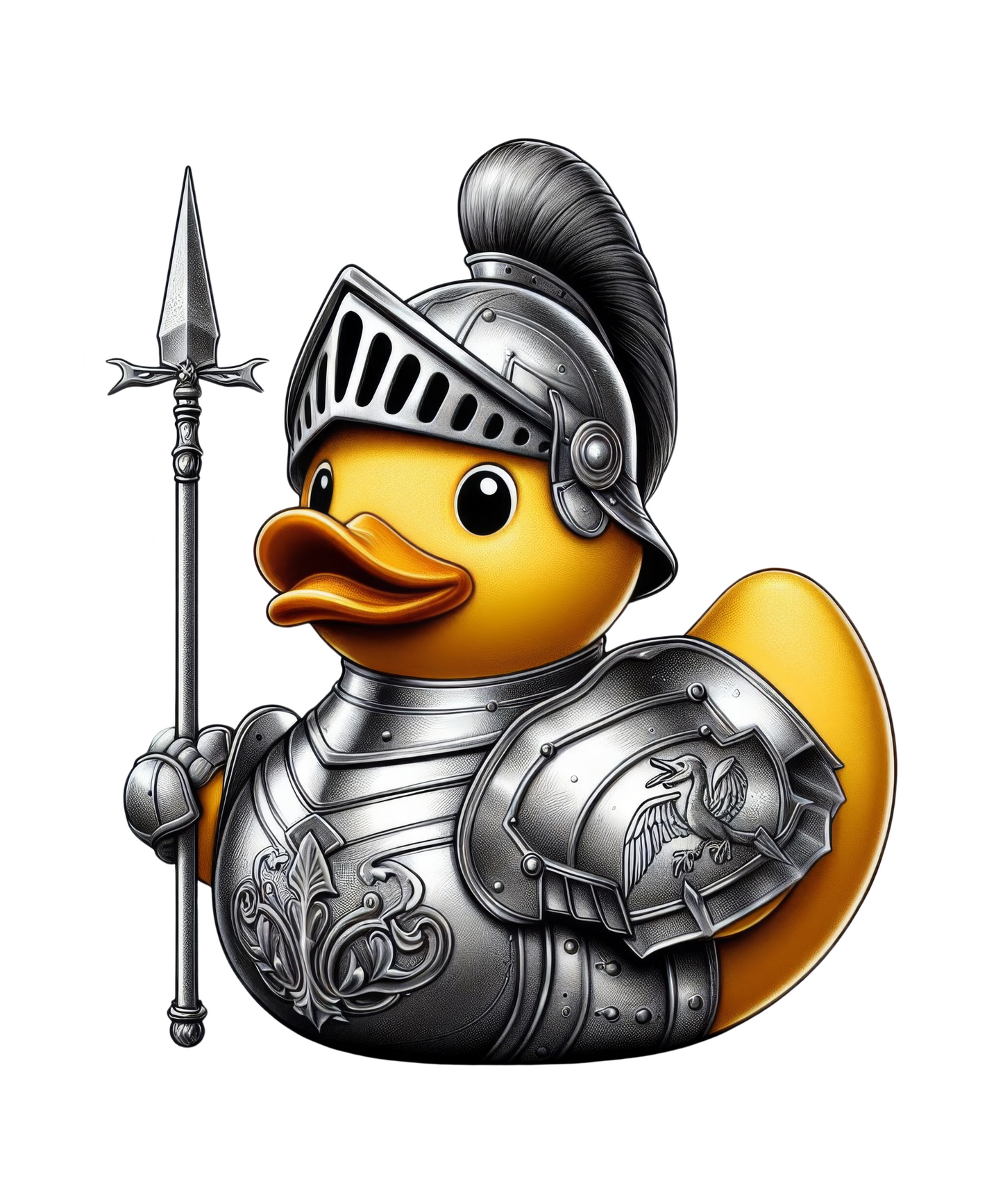 Medieval Soldier Rubber Duck Vinyl Sticker